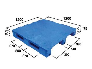 Hygiene Series พาเลทพลาสติกควบคุมการปนเปื้อน EN4-1212FM (Ste