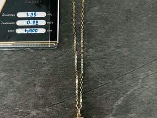 สร้อยทอง9kแท้พร้อมจี้เพชรแท้