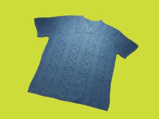 254 เสื้อถักโครเชต์, เสื้อถักโครเชต์คอแหลม