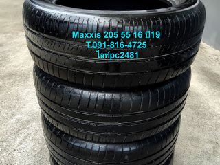 ยางชุด16นิ้ว 205 55 16 Maxxis ปี19ดอกดี