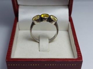 268แหวนเงินพลอยเหลือง