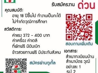 รับสมัครงาน เซเว่นสาขา ชวนชม 3